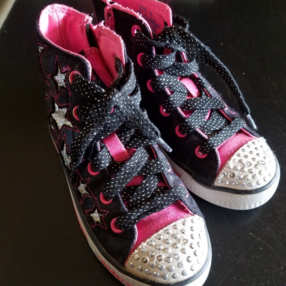 SZ 12 Sketchers Pop Princess Twinkle Toes HiTops